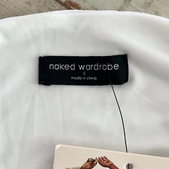 Naked Wardrobe Elegant White Halter Backless Dress - Picture 7 of 7